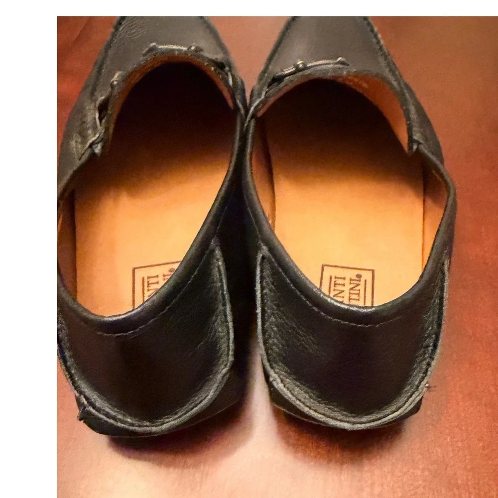 Mercanti Fiorentini Black Pebbled Leather Horsebit Driving Loafers 10.5 M